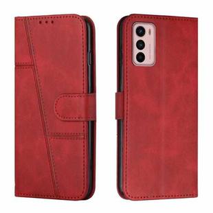 For Motorola Moto G42 Stitching Calf Texture Buckle Leather Phone Case(Red)
