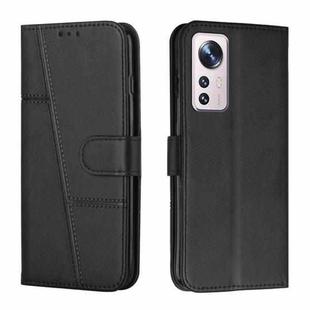 For Xiaomi 12 Lite Stitching Calf Texture Buckle Leather Phone Case(Black)