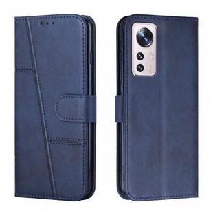 For Xiaomi 12 Lite Stitching Calf Texture Buckle Leather Phone Case(Blue)