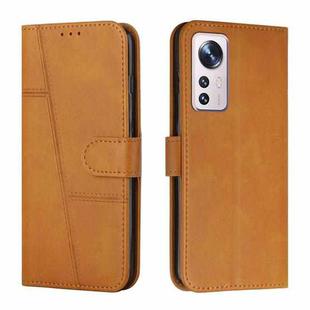 For Xiaomi 12 Lite Stitching Calf Texture Buckle Leather Phone Case(Yellow)