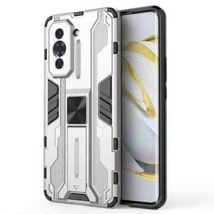 For Huawei Nova 10 Pro 4G Supersonic PC + TPU Shock-proof Protective Phone Case with Holder(Silver)