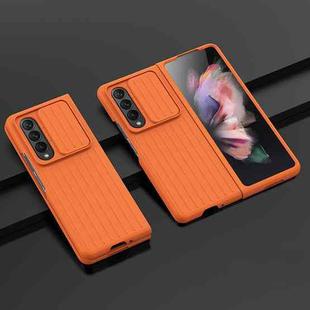 For Samsung Galaxy Z Fold4 5G Luggage Texture Shockproof Phone Case(Orange)
