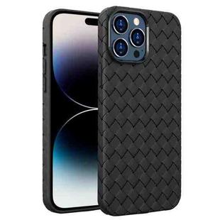 For iPhone 14 Pro Max BV Woven All-inclusive Phone Case (Black)