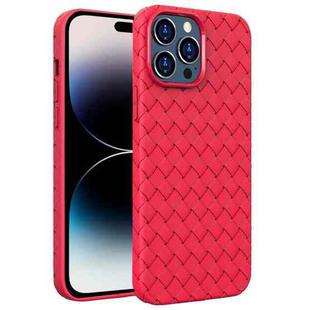 For iPhone 14 Pro Max BV Woven All-inclusive Phone Case (Red)