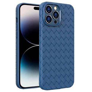 For iPhone 14 Pro BV Woven All-inclusive Phone Case(Dark Blue)