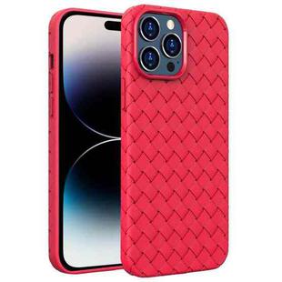 For iPhone 14 Pro BV Woven All-inclusive Phone Case(Red)