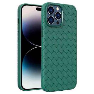 For iPhone 14 Pro BV Woven All-inclusive Phone Case(Green)