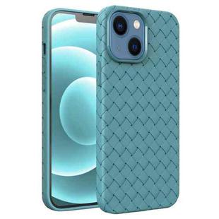 For iPhone 14 Plus BV Woven All-inclusive Phone Case (Light Blue)