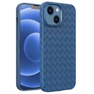 For iPhone 14 Plus BV Woven All-inclusive Phone Case (Dark Blue)