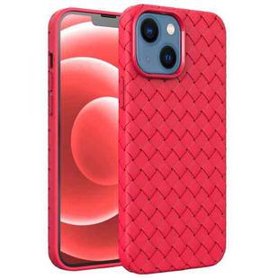 For iPhone 14 Plus BV Woven All-inclusive Phone Case (Red)