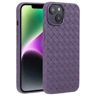 For iPhone 14 Plus BV Woven All-inclusive Phone Case (Purple)