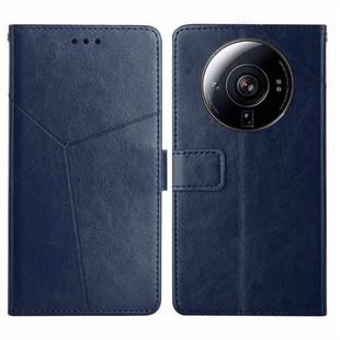 For Xiaomi 12S Ultra Y Stitching Horizontal Flip Leather Phone Case(Blue)