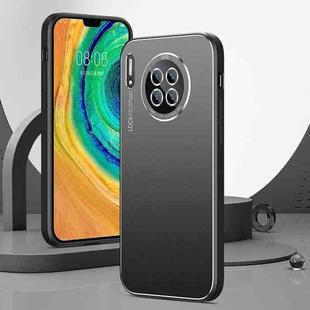 For Huawei Mate 30 Pro All-Inclusive Lens Frosted Metal Phone Case(Black)