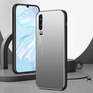 For Huawei P30 All-Inclusive Lens Frosted Metal Phone Case(Silver Grey)