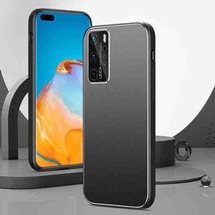 For Huawei P40 Pro All-Inclusive Lens Frosted Metal Phone Case(Black)