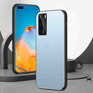 For Huawei P40 Pro All-Inclusive Lens Frosted Metal Phone Case(Blue)