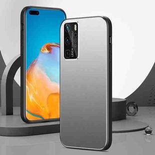 For Huawei P40 Pro All-Inclusive Lens Frosted Metal Phone Case(Silver Grey)