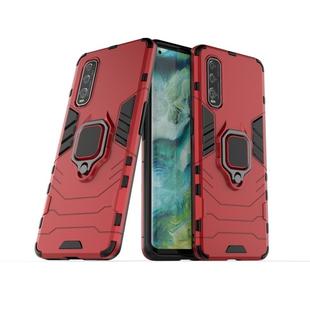 For OPPO FIND X2 Shockproof PC + TPU Protective Case with Magnetic Ring Holder(Red)