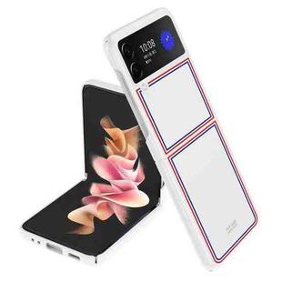 For Samsung Galaxy Z Flip4 Shock-resistant Skin Feel Matte Phone Case(Checkered White)