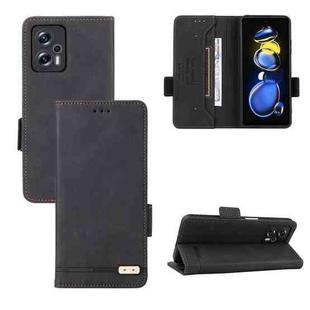 For Xiaomi Redmi Note 11T Pro Magnetic Clasp Flip Leather Phone Case(Black)