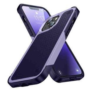 PC + TPU Shockproof Protective Phone Case For iPhone 14 Max(Light Purple+Sapphire Blue)