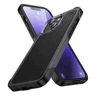 For iPhone 14 PC + TPU Shockproof Protective Phone Case (Grey+Black)