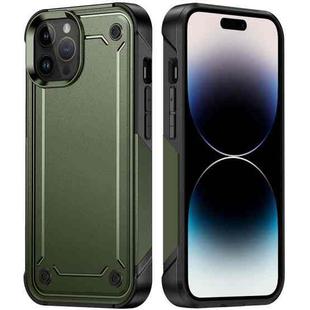 For iPhone 14 Pro Max PC + TPU Shockproof Protective Phone Case (ArmyGreen+Black)