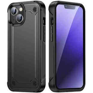 For iPhone 14 Plus PC + TPU Shockproof Protective Phone Case (Grey+Black)