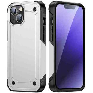 For iPhone 14 PC + TPU Shockproof Protective Phone Case (White+Black)