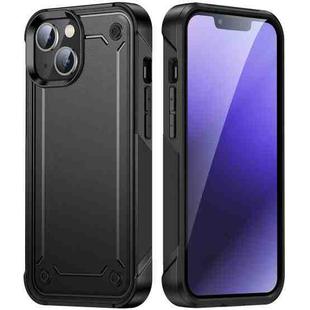 For iPhone 14 PC + TPU Shockproof Protective Phone Case (Black+Black)