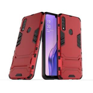 For OPPO A8 Shockproof PC + TPU with Holder(Red)