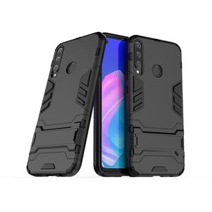 For Huawei Y7p / P40 Lite E Shockproof PC + TPU with Holder(Black)