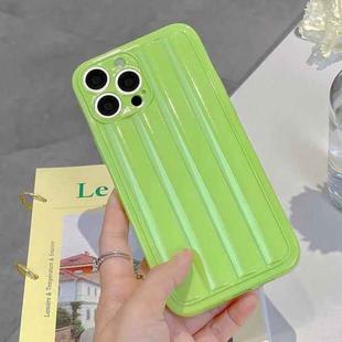 For iPhone 14 Roman Column Stripes TPU Phone Case (Fruit Green)