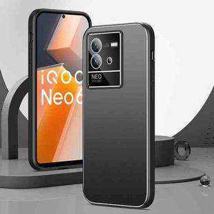 For vivo iQOO Neo6 All-Inclusive Lens Frosted Metal Phone Case(Black)
