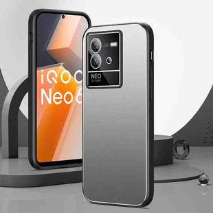 For vivo iQOO Neo6 All-Inclusive Lens Frosted Metal Phone Case(Silver Grey)