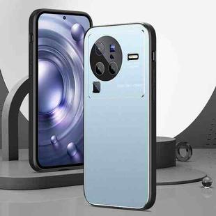 For vivo X80 Pro All-Inclusive Lens Frosted Metal Phone Case(Blue)