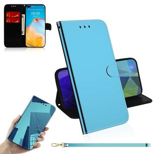 For Huawei P40 Imitated Mirror Surface Horizontal Flip Leather Case with Holder & Card Slots & Wallet & Lanyard(Blue)