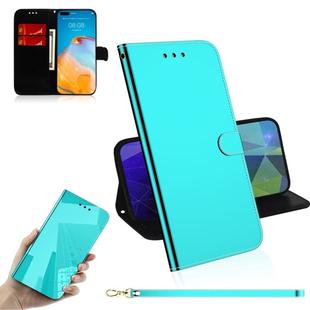 For Huawei P40 Pro Imitated Mirror Surface Horizontal Flip Leather Case with Holder & Card Slots & Wallet & Lanyard(Mint Green)