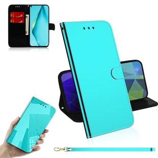 For Huawei P40 lite Imitated Mirror Surface Horizontal Flip Leather Case with Holder & Card Slots & Wallet & Lanyard(Mint Green)