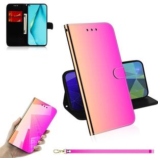 For Huawei nova 7i Imitated Mirror Surface Horizontal Flip Leather Case with Holder & Card Slots & Wallet & Lanyard(Gradient Color)