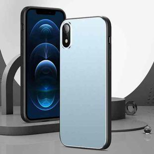 All-Inclusive Lens Frosted Metal Phone Case For iPhone XR(Blue)
