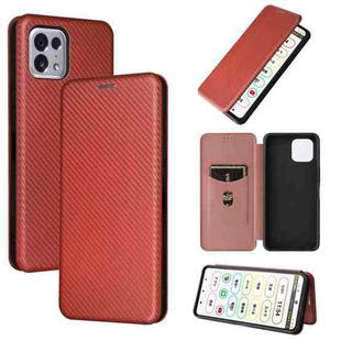 For Tone E22 Carbon Fiber Texture Leather Phone Case(Brown)