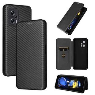For Redmi Note 11T Pro / Note 11T Pro+ 5G / Poco X4 GT 5G Carbon Fiber Texture Leather Phone Case(Black)