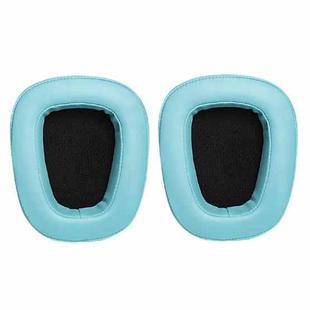 2 PCS For Logitech G633 G933 Protein Skin Earphone Cushion Cover Earmuffs Replacement Earpads(Lake Blue)