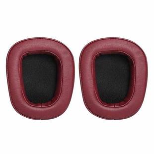 2 PCS For Logitech G633 G933 Protein Skin Earphone Cushion Cover Earmuffs Replacement Earpads(Wine Red)
