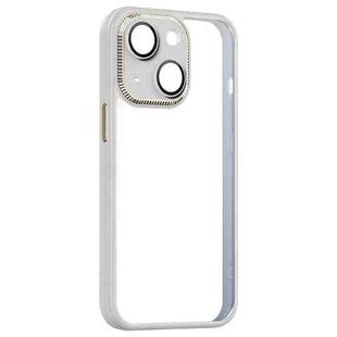 For iPhone 14 Shockproof Metal + Acrylic + TPU Phone Case (White)