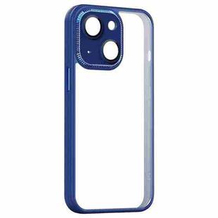 For iPhone 14 Plus Shockproof Metal + Acrylic + TPU Phone Case (Blue)