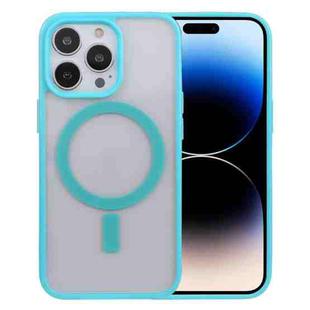 For iPhone 14 Pro Max Acrylic + TPU Magsafe Magnetic Phone Case (Sky Blue)