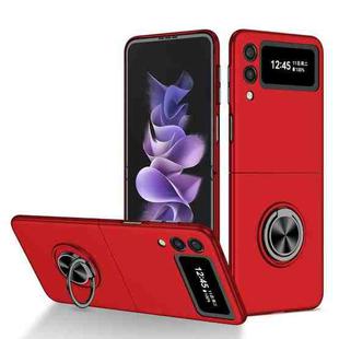 For Samsung Galaxy Z Flip4 Armor Ring Holder Phone Case(Red)