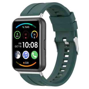 For Huawei Watch Fit 2 Tire Tread Watch Band(Dark Green)